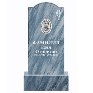 Мраморный памятник с стелой в форме плечиков Мраморный памятник с стелой в форме плечиков